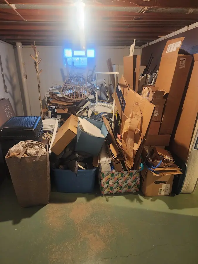 Roll-off dumpster container at job site for Concrete Dumpster Rental in Bloomingdale